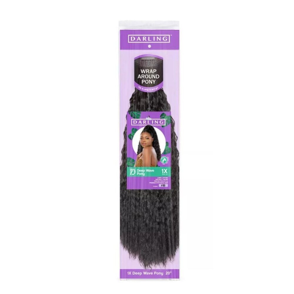 Darling Deep Wave Ponytail Hair Extension 1B